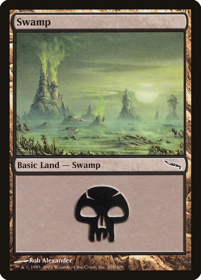 Swamp (#296) - (Foil): Mirrodin