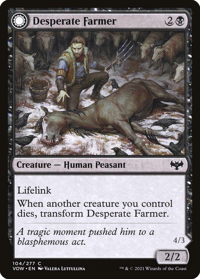 Desperate Farmer // Depraved Harvester - (Foil): Innistrad: Crimson Vow