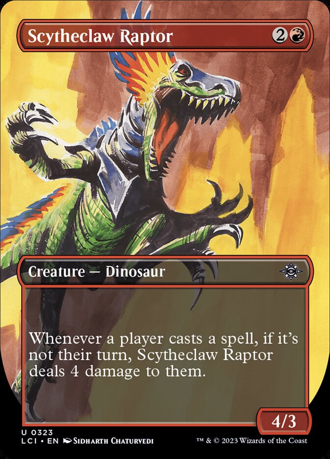 Scytheclaw Raptor (Borderless) - (Foil): Lost Caverns of Ixalan