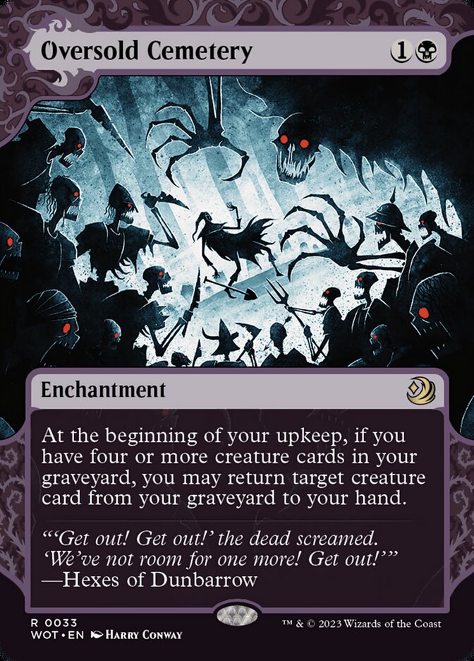 Oversold Cemetery (#033) - (Foil): Wilds of Eldraine: Enchanting Tales