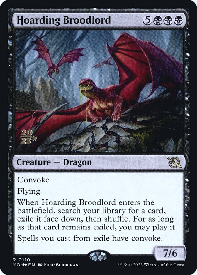 Hoarding Broodlord (Prerelease) (March of the Machine) - (Foil): March of the Machine Promos