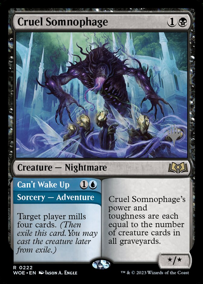 Cruel Somnophage // Can't Wake Up (Promo Pack) (Wilds of Eldraine) - (Foil): Wilds of Eldraine Promos