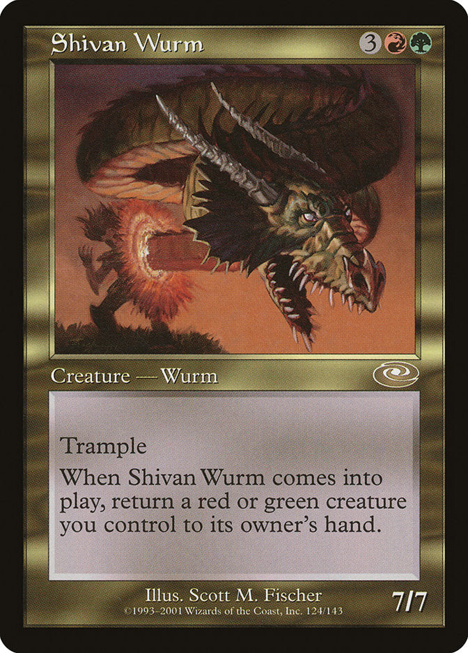 Shivan Wurm - (Foil): Planeshift
