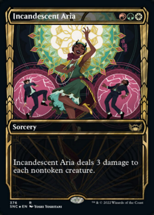 Incandescent Aria (Showcase) (Gilded Foil) - (Foil): Streets of New Capenna