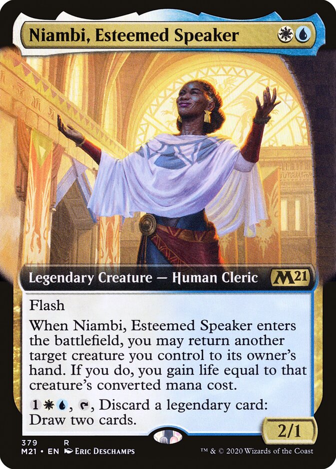 Niambi, Esteemed Speaker (Extended Art): Core Set 2021