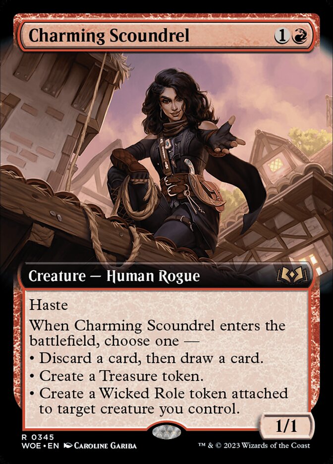 Charming Scoundrel (Extended Art) - (Foil): Wilds of Eldraine