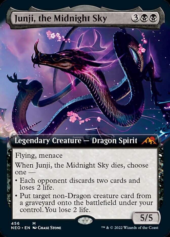 Junji, the Midnight Sky (Extended Art) - (Foil): Kamigawa: Neon Dynasty