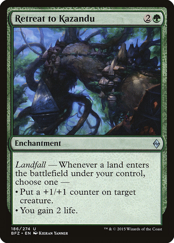 Retreat to Kazandu - (Foil): Battle for Zendikar