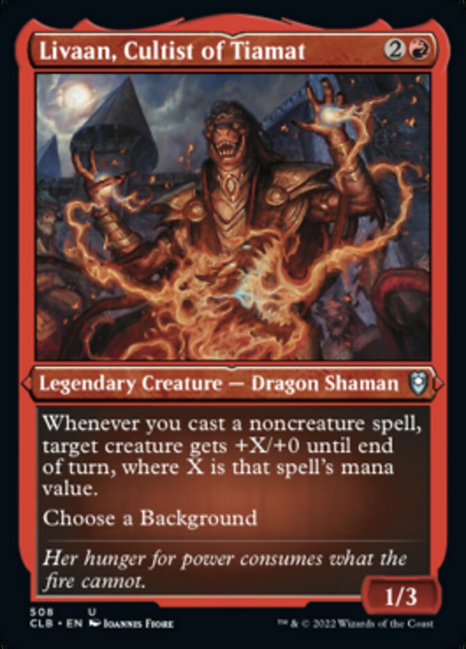 Livaan, Cultist of Tiamat (Foil Etched) - (Foil): Commander Legends: Battle for Baldur's Gate