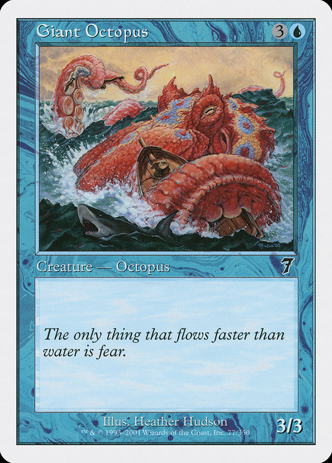 Giant Octopus - (Foil): Seventh Edition