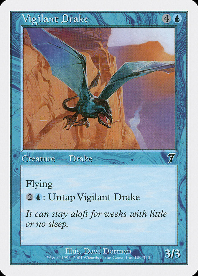 Vigilant Drake - (Foil): Seventh Edition
