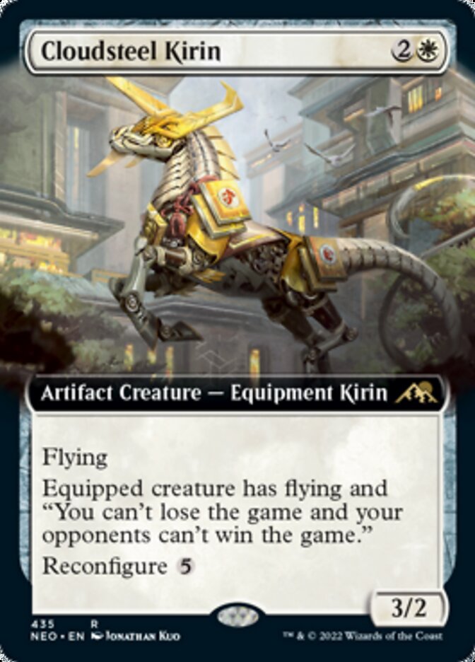 Cloudsteel Kirin (Extended Art) - (Foil): Kamigawa: Neon Dynasty