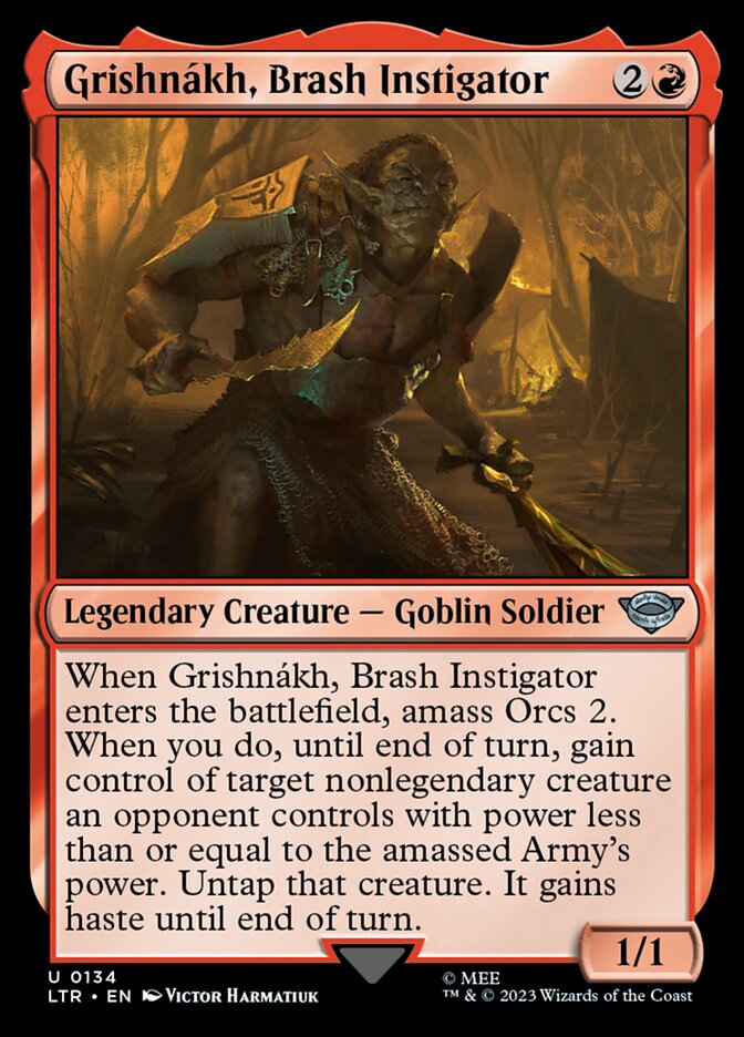 Grishnákh, Brash Instigator - (Foil): The Lord of the Rings: Tales of Middle-earth