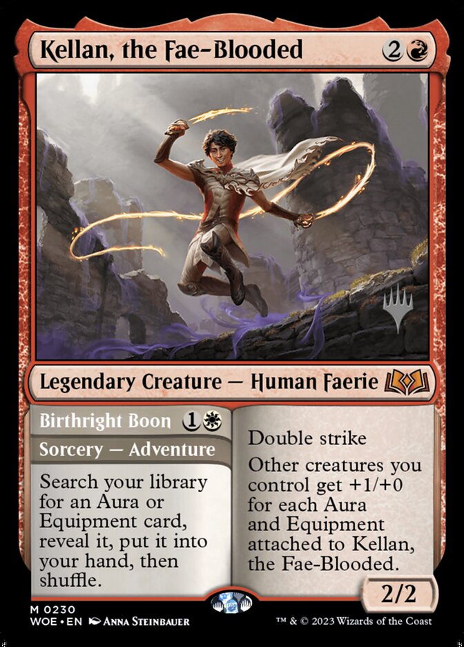 Kellan, the Fae-Blooded // Birthright Boon (Promo Pack) (Wilds of Eldraine) - (Foil): Wilds of Eldraine Promos