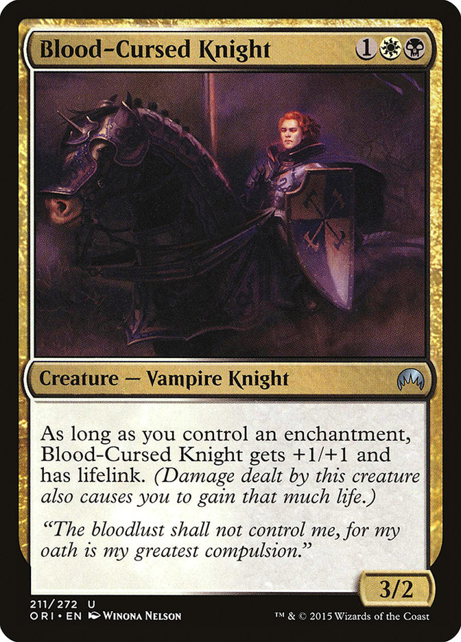 Blood-Cursed Knight - (Foil): Magic Origins