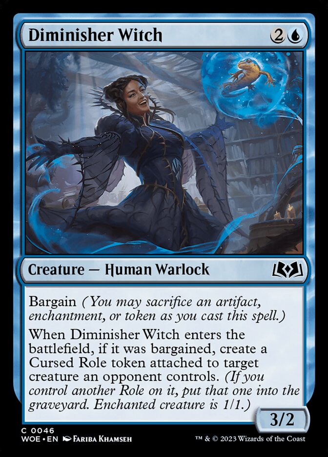 Diminisher Witch - (Foil): Wilds of Eldraine