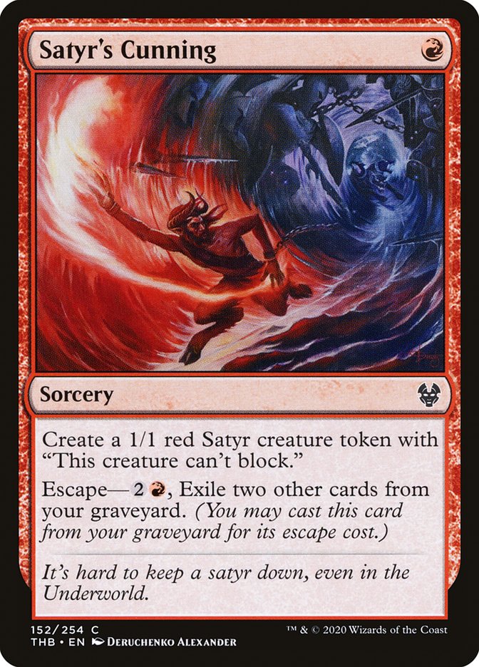 Satyr's Cunning - (Foil): Theros Beyond Death