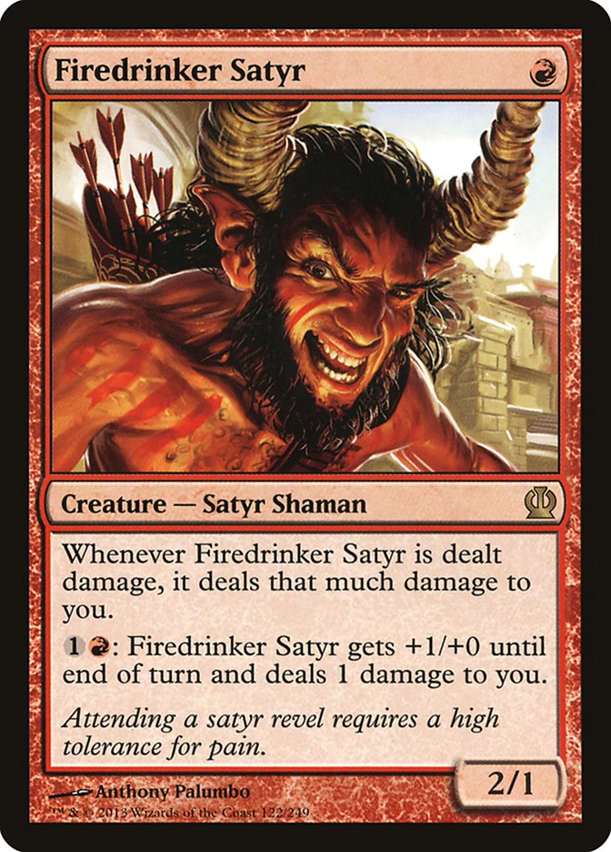 Firedrinker Satyr - (Foil): Theros
