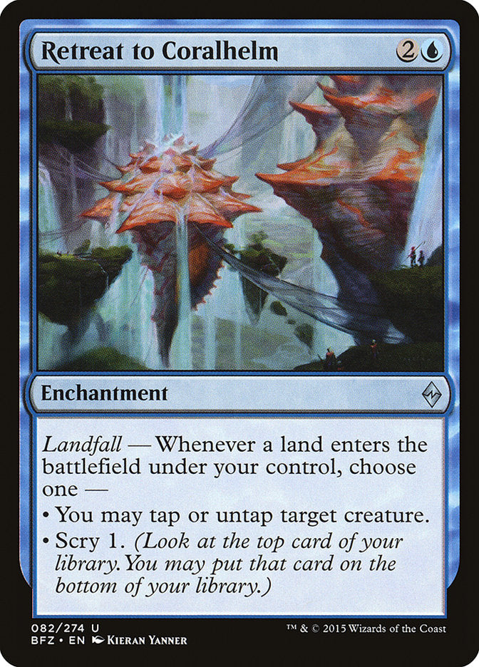 Retreat to Coralhelm - (Foil): Battle for Zendikar