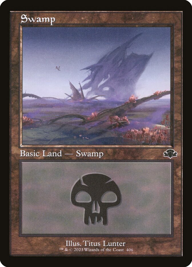 Swamp (#406) (Retro Frame) - (Foil): Dominaria Remastered