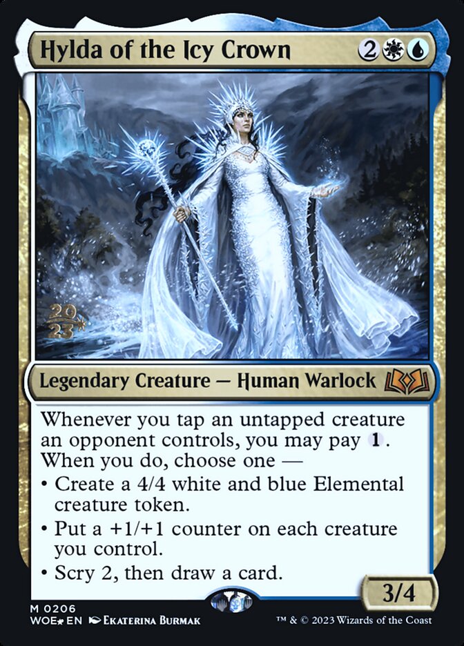 Hylda of the Icy Crown (Prerelease) (Wilds of Eldraine) - (Foil): Wilds of Eldraine Promos