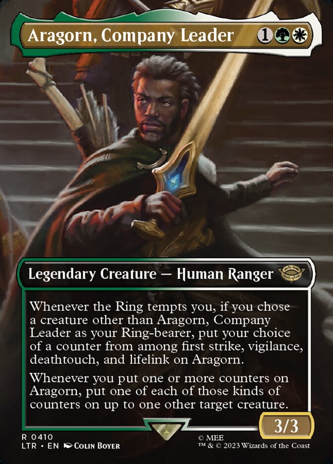 Aragorn, Company Leader (Borderless) - (Foil): The Lord of the Rings: Tales of Middle-earth