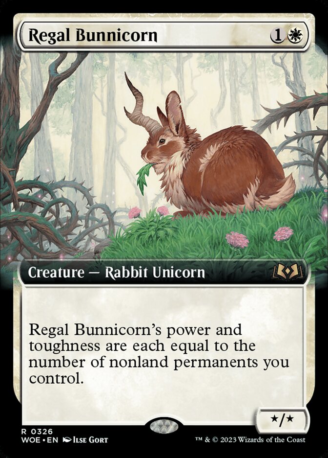 Regal Bunnicorn (Extended Art): Wilds of Eldraine