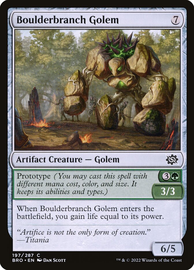 Boulderbranch Golem - (Foil): The Brothers' War