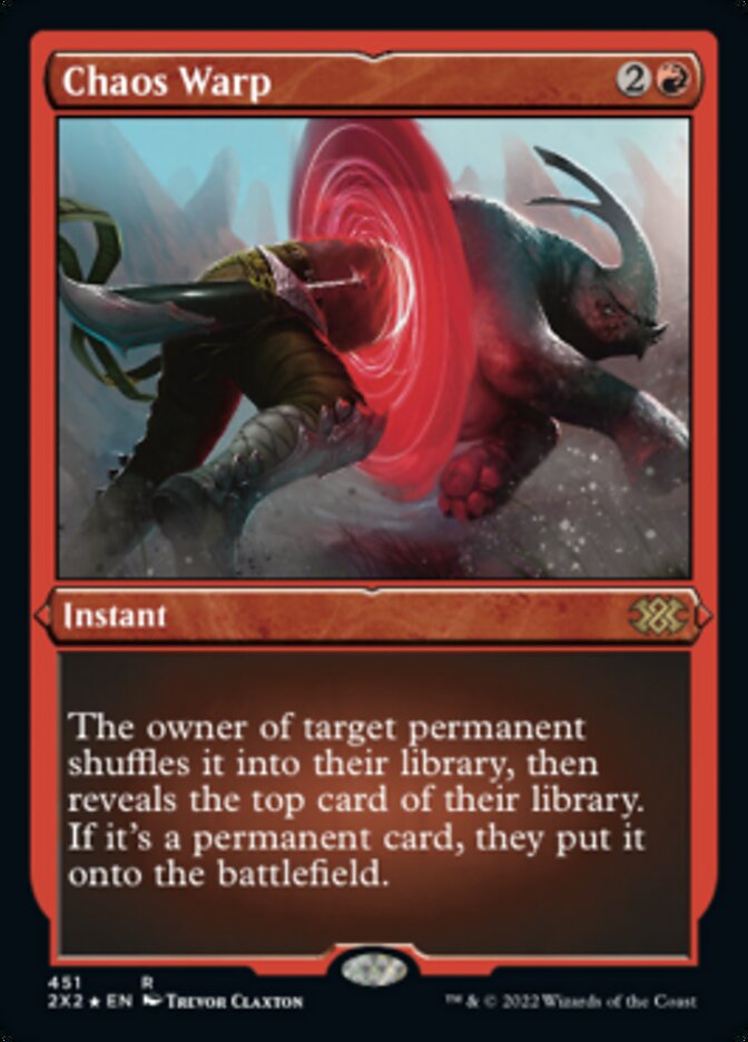 Chaos Warp (Foil Etched) - (Foil): Double Masters 2022