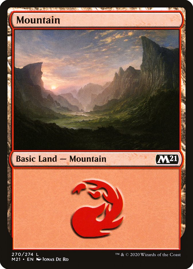 Mountain (#270) - (Foil): Core Set 2021