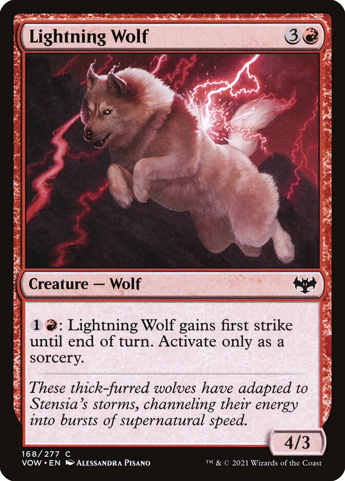 Lightning Wolf - (Foil): Innistrad: Crimson Vow