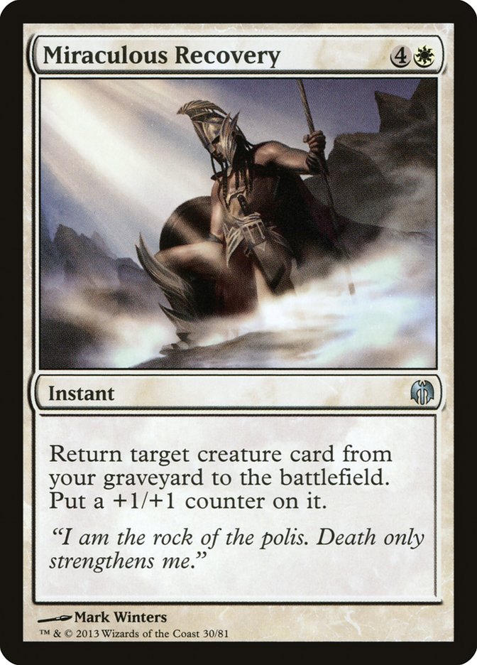 Miraculous Recovery: Duel Decks: Heroes vs. Monsters