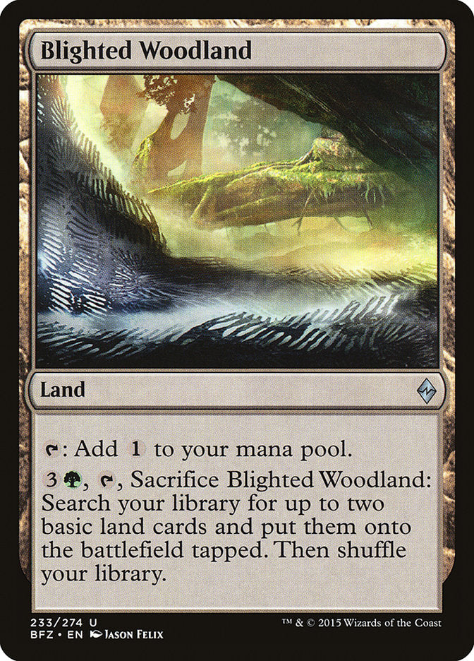 Blighted Woodland - (Foil): Battle for Zendikar