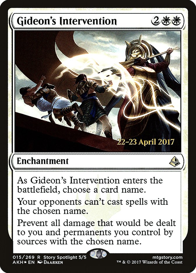 Gideon's Intervention (Prerelease) (Amonkhet) - (Foil): Amonkhet Promos