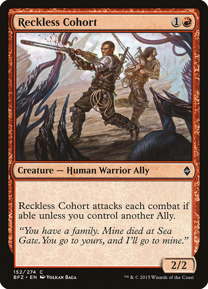 Reckless Cohort: Battle for Zendikar