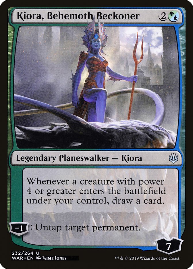 Kiora, Behemoth Beckoner - (Foil): War of the Spark