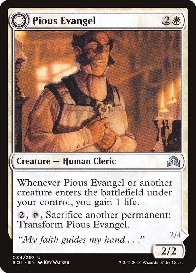 Pious Evangel // Wayward Disciple: Shadows over Innistrad