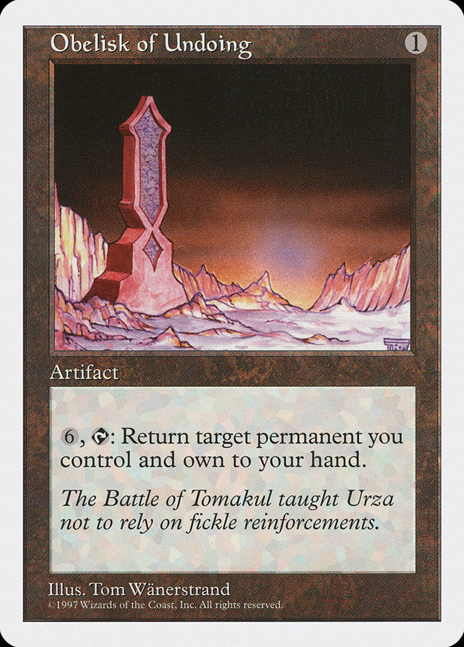 Obelisk of Undoing: Fifth Edition