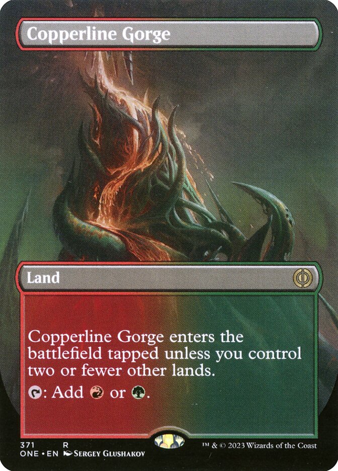 Copperline Gorge (Borderless): Phyrexia: All Will Be One