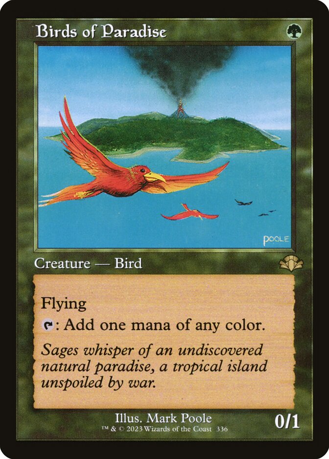 Birds of Paradise (Retro Frame) - (Foil): Dominaria Remastered