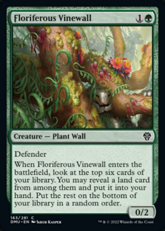 Floriferous Vinewall - (Foil): Dominaria United