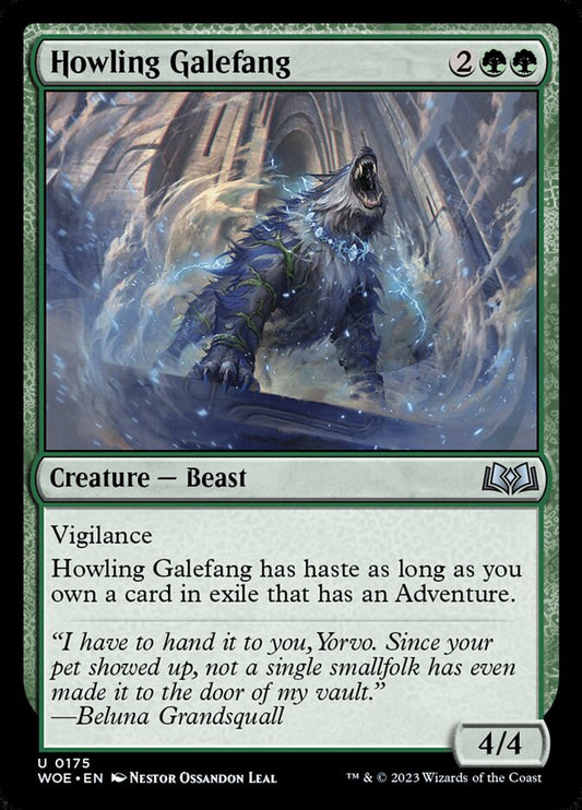 Howling Galefang - (Foil): Wilds of Eldraine