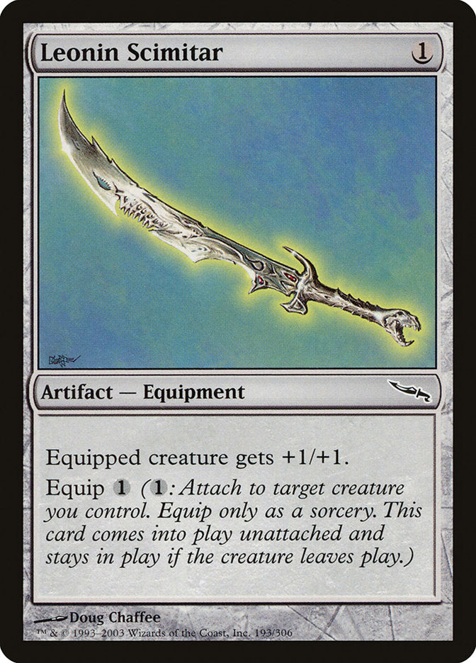 Leonin Scimitar - (Foil): Mirrodin
