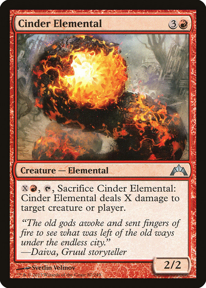 Cinder Elemental - (Foil): Gatecrash