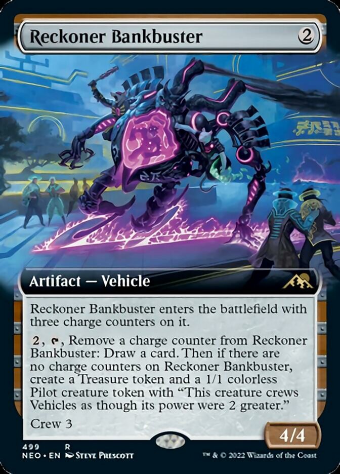 Reckoner Bankbuster (Extended Art) - (Foil): Kamigawa: Neon Dynasty