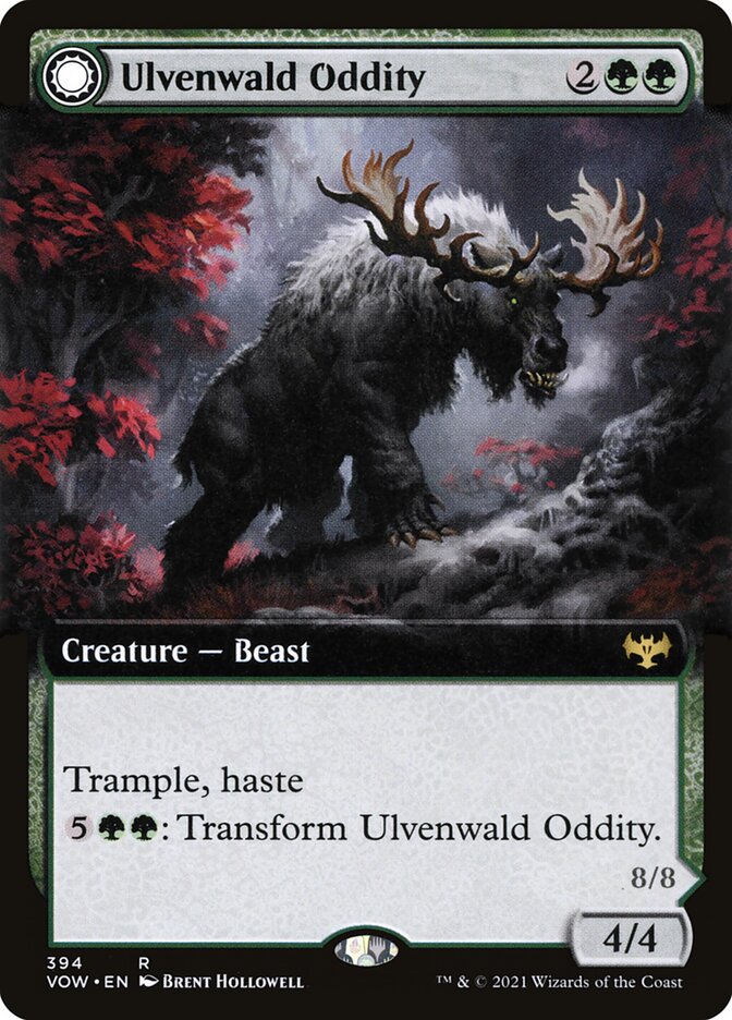 Ulvenwald Oddity // Ulvenwald Behemoth (Extended Art): Innistrad: Crimson Vow