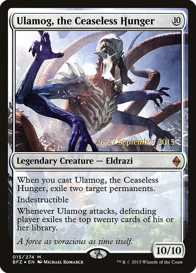 Ulamog, the Ceaseless Hunger (Prerelease) (Battle for Zendikar) - (Foil): Battle for Zendikar Promos