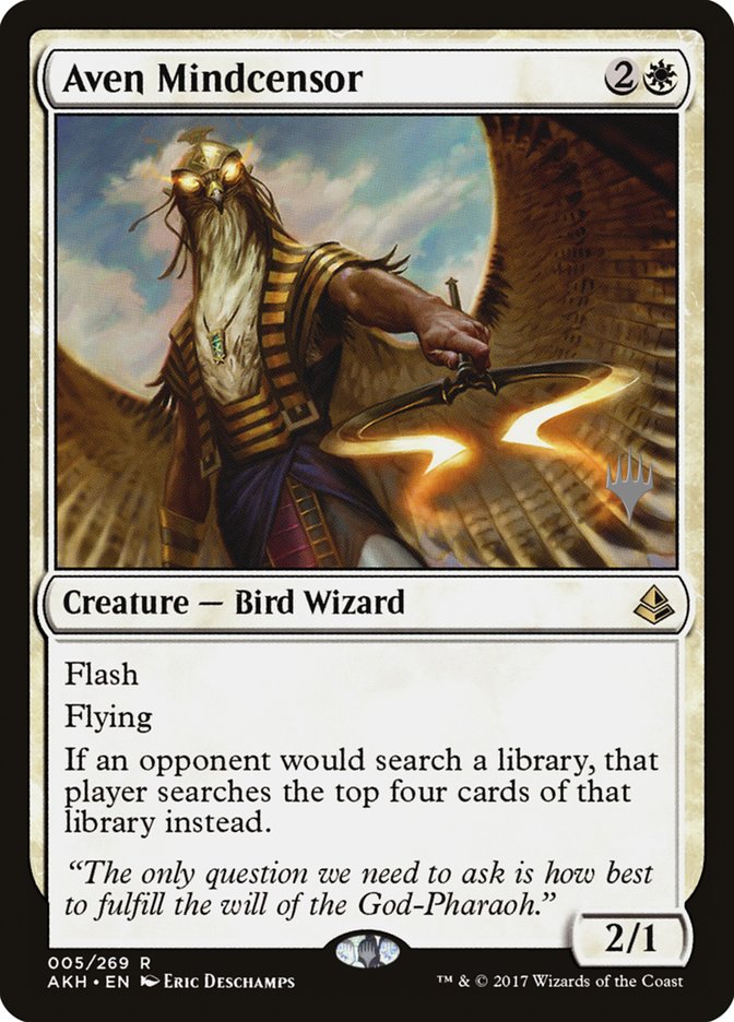 Aven Mindcensor (Promo Pack) (Amonkhet) - (Foil): Amonkhet Promos