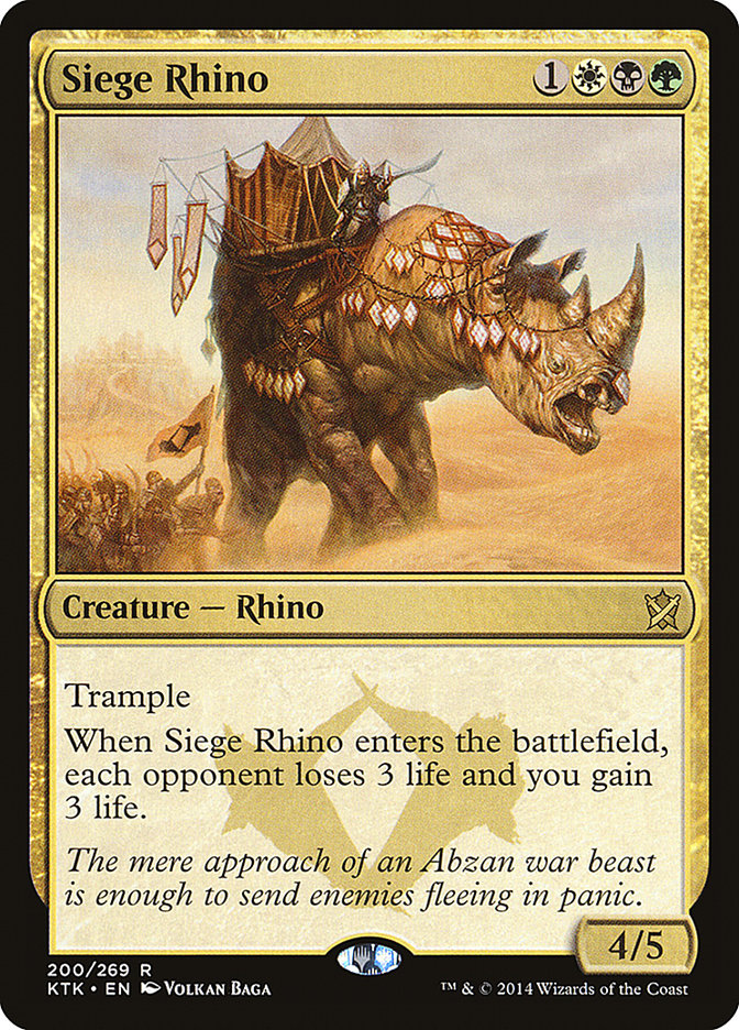 Siege Rhino: Khans of Tarkir