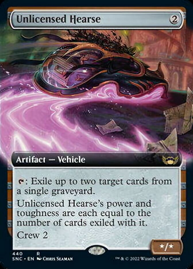 Unlicensed Hearse (Extended Art) - (Foil): Streets of New Capenna